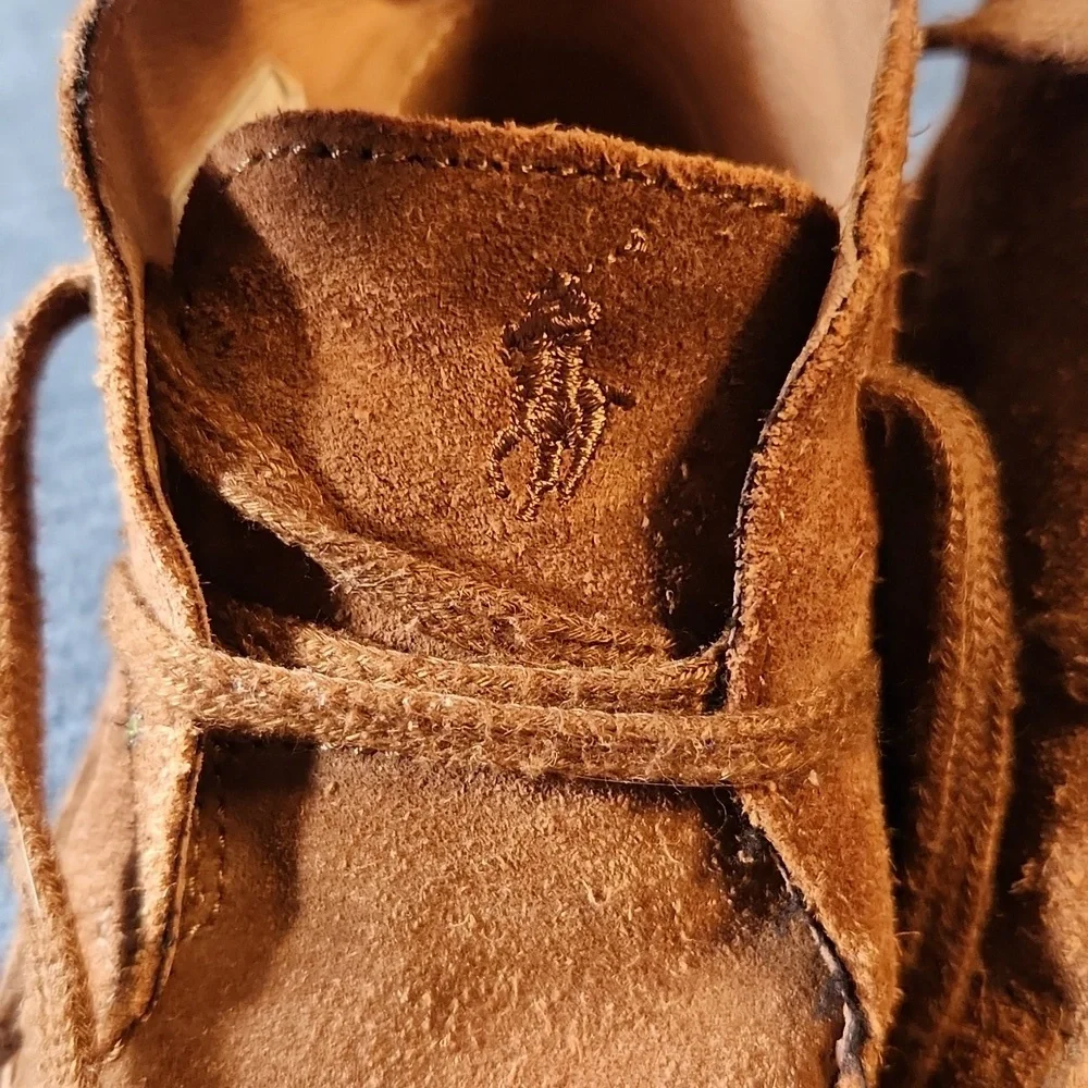 Ralph Lauren Tan Suede Kids Chukka Boots sz 10